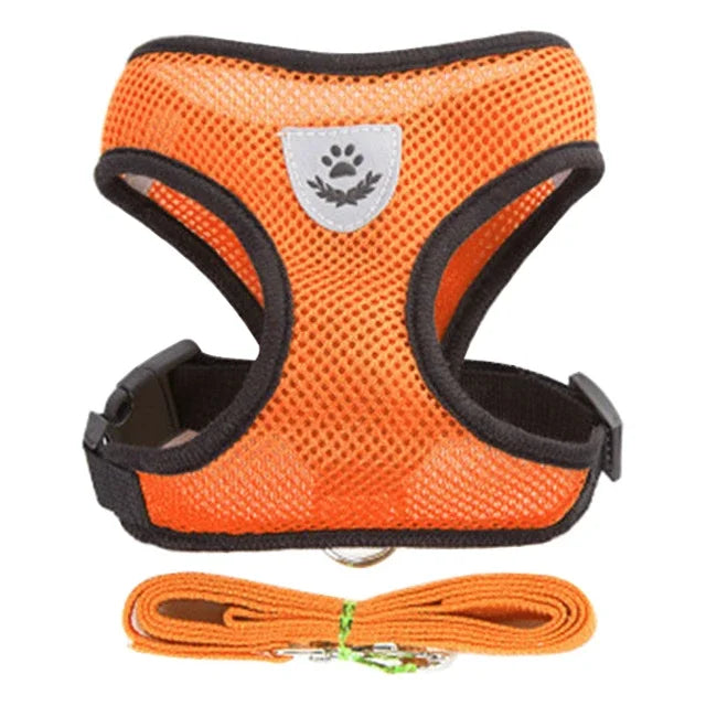 Arnés Ajustable de Malla Transpirable para Perros y Gatos