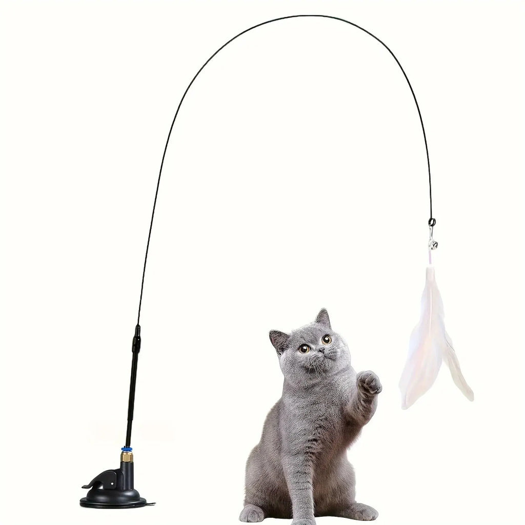 Caña de Juego con Ventosa para Gatos