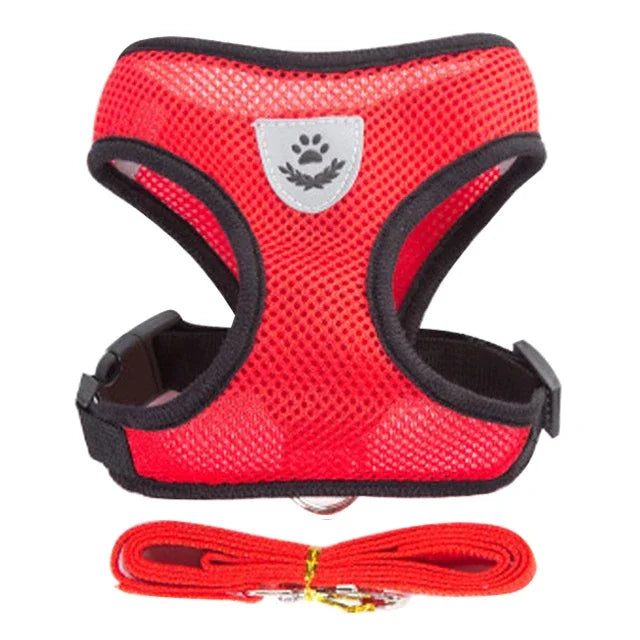 Arnés Ajustable de Malla Transpirable para Perros y Gatos