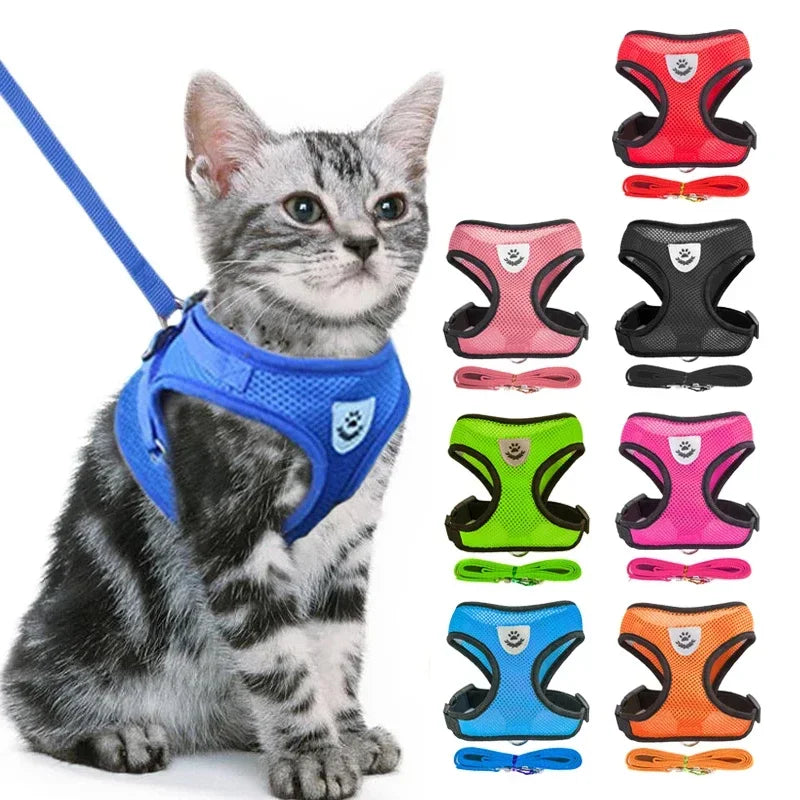 Arnés Ajustable de Malla Transpirable para Perros y Gatos