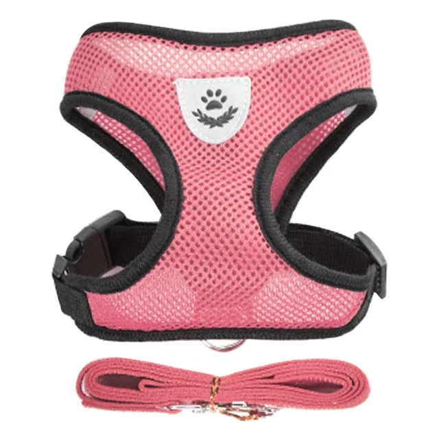 Arnés Ajustable de Malla Transpirable para Perros y Gatos